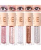 5PCS Korean Liquid Glitter Eyeshadow Set - Shimmer Metallic Makeup for High Pigmented, Long Lasting Eye Crystals - Buy Online on GoSupps.com