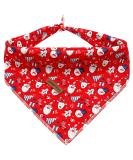 Lionheart Glory Dog Christmas Neckerchief - Washable Soft Cotton Adjustable Kerchief for Large Dogs - Pink Santa Claus Design - Buy Online on GoSupps.com