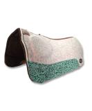 Southwestern Equine OrthoRide All Wool Build-up Saddle Pad - Premium USA-Made Contour Pad | 30x30 & 31x32 Turquoise Bloom - Buy Online on GoSupps.com