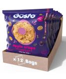 GUSTO SNACKS Crunchy Apple Crisps with Passion Fruit Juice - Case of 12 (20g) - 100% Dried Fruit Snacks - No Added Sugar High in Fibre Vegan Vegetarian Low Calorie Gluten free Nut & Fat Free Passion fruit & Mango wonky Apple Crisps - Buy Online on GoSupps.com