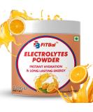 Instant Hydration Electrolyte Powder - Orange Flavor | 220g | 50 Servings for Rehydration & Energy Boost - Buy Online on GoSupps.com