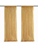 Gold Sequin Backdrop Curtain Panels Stage 2 Pieces 2FTx8FT Wedding Party Background Drapes 2 pcs-2ftx8ft Gold - Buy Online on GoSupps.com