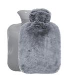 Buy 2 Liter Hot Water Bottle with Cover | PVC Warm Bottle for Pain Relief | Classic Dark Gray | Ideal for Neck Shoulders Cramps & Cold Therapy - Buy Online on GoSupps.com