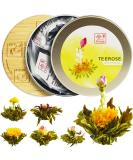 Deluxe Tea Blower Gift Set - Hand-Bound White Tea with Flowers & Bamboo Coasters | Perfect Gift for Tea Lovers - Buy Online on GoSupps.com