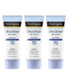 Neutrogena Ultra Sheer Dry-Touch Sunscreen Lotion Broad Spectrum SPF 70 UVA/UVB Protection Lightweight Water Resistant Non-Comedogenic & Non-Greasy Travel Size 3 fl. oz SPF 70 3 Fl Oz (Pack of 3) - Buy Online on GoSupps.com