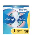 Always Infinity Feminine Pads For Women, Size 1 Regular Absorbency, Multipack, With Wings, With Flexfoam, Unscented, 36 Count x 3 Packs (108 Count total) - Buy Online on GoSupps.com