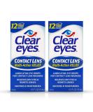 Clear Eyes Contact Lens Relief Eye Drops 0.5 Fl Oz - Pack of 2 | Soothes Dryness & Irritation - Buy Online on GoSupps.com