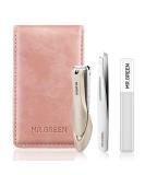 MR.GREEN 3pcs Stainless Steel Nail Clippers Set Pink Manicure Pedicure Set with Nail Clippers&Glass Nail file&Tweezers Medical Grade Grooming Kit with Travel Case Gift Box for Man and Woman Mr-6302 - Buy Online on GoSupps.com