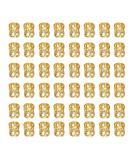 LEBQ 50 Pieces Aluminum Dread Locks Adjustable Metal Cuffs Dreadlocks Beads Braiding Hair Decorations (Gold) - Buy Online on GoSupps.com