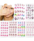 120 Pieces Kids Press on Nails Children Fake Nails Artificial Nail Tips Girls Full Cover Short False Fingernails for Girls Kids Nail Decoration (Sweet Pattern) - Buy Online on GoSupps.com