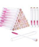 80-Piece Disposable Mascara Brushes Set | Pink Gold Sequins Style | Eyelash Extension Makeup Tool - Buy Online on GoSupps.com