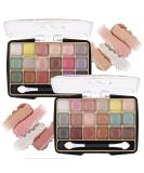 2PCS Glitter Smokey Eyeshadow Palette - Highly Pigmented Long Lasting Waterproof Makeup Gift Set for Women - Buy Online on GoSupps.com