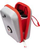 ACHIX Golf Rangefinder Hard Shell Case Compatible with Bushnell/Callaway, Universal Range Finder Carry Bag with Carabiner Belt Clip Silver-Red edge - Buy Online on GoSupps.com