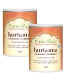 Organic Kurkuma Powder - Raw Vegan Turmeric Powder | Pureeraw 110g (2x55g) - Ayurvedic Herbs & Spices - Buy Online on GoSupps.com