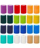 24-Rolls Self Adhesive Stretch Bandage Wrap 3 Inch x 5 Yards  Adherent Cohesive Vet Tape for First Aid  Wrist and Ankle Swelling  Animals  Pets  Sports (12 Colors) - Buy Online on GoSupps.com