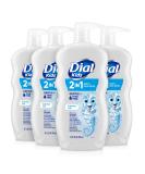 Dial Kids 2-in-1 Fragrance Free Body & Hair Wash - 24 fl oz (Pack of 4) - Gentle Clean for Children - Buy Online on GoSupps.com