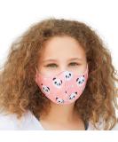 Buy Youth Washable Face Mask for Ages 5-12 | Adjustable Earloops & Nose Wire | 3-Layer 100% Cotton | Reusable Cloth Mask with Filter Pocket - Panda Pink - Buy Online on GoSupps.com