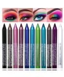 10 Colors Glitter Eyeliner Pencil Set for Women - Waterproof Metallic Eye & Lip Liners Kit - Professional Eye Makeup in Blue, Pearl, and More - Buy Online on GoSupps.com