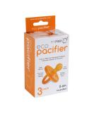 Ecopiggy Ecopacifier Natural Pacifier Rounded (3 Pack) 0-6 Months - Organic & BPA-Free - Buy Online on GoSupps.com