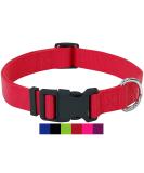 Premium Adjustable Dog Collar Nylon | Small & Large Sizes | Dey | Many Colors | For Dogs Cats & Puppies - 2.5 x 45-68 cm Red - Buy Online on GoSupps.com