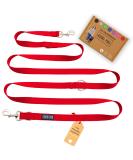 Kuri Pai 3m Comfortable Dog Leash for Large Dogs | Sustainable Bamboo Rehabilitation Leash - Red (L 280cm x 2.5cm) - Buy Online on GoSupps.com