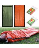 Buy Waterproof Emergency Survival Bivouac Bag - Lightweight Heat-Repellent & Cold Protection - 213x91cm Green & Orange - Buy Online on GoSupps.com