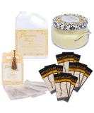 Elanze Designs Glam HE Fine Laundry Wash & Luxury Scented Candle Set - 4 Piece Fragrant Home Sachet & Auto Air Freshener for a Diva's Touch | International Shipping Available - Buy Online on GoSupps.com