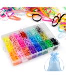 2000 Pcs Colorful Hair Rubber Bands with Organizer Box - Mini Elastic Hair Ties for Girls - 24 Colors - Ideal for Thin or Thick Hair - Buy Online on GoSupps.com
