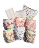 Littles & Bloomz Baby Reusable Cloth Pocket Diaper Set | 6 Nappies + 6 Inserts | Disposable Bamboo Liner & Wet Nappy Bag Included - Buy Online on GoSupps.com