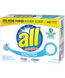 Free Clear Powder Laundry Detergent for Sensitive Skin - 52oz/40 Loads - Pack of 1 - Buy Online on GoSupps.com