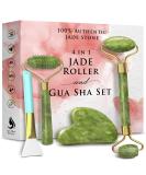 Jade Roller and Gua Sha Set for Face | Facial Tools for Massage and Skincare | Jade Roller & GuaSha Facial Beauty Kit - Buy Online on GoSupps.com