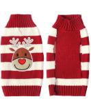 Warm Christmas Dog Sweater | Turtleneck Knitwear for Puppies | Festive Elk Design | Perfect Holiday Pet Costume - Buy Online on GoSupps.com