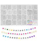 ARTDOT Letter Beads for Jewelry Bracelets Making, 1400 PCS 28 Styles Alphabet Smiley Face Heart Beads kit Crafts for Girls - Buy Online on GoSupps.com