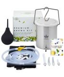 Medisential Enema Kit - Suitable for Coffee, Water and Gerson Therapy - Stainless Steel Bucket - Large for Home Use - Relaxing and Comfortable to Use - with Full Instructions Manual & Enema Bulb - Buy Online on GoSupps.com