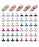 Molain 48pc Nail Art Planet Crystal Charms - 3D Saturn Shape Decoration Kit for DIY Acrylic Nails - 12 Colors - Ideal for Women and Girls - Buy Online on GoSupps.com
