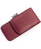 REMOS Red Genuine Leather Nail Case Empty Storage for 3 Nail Instruments | International Shipping - Buy Online on GoSupps.com