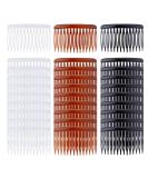 30 Pack Small Plastic Hair Comb Hairpins for Women - Perfect for Bridal Wedding Veil, French Twist Updo, Bun Accessories - Clear, Black, Brown - Buy Online on GoSupps.com