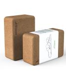 Trideer Cork Yoga Blocks 2 Pack Natural Cork Block High Density Yoga Bricks with Non Slip Surface Eco-Friendly Yoga Accessories for Women Ideal for Yoga General Fitness Pilates Stretching  Toning Workouts 9''*6''*3'' - Buy Online on GoSupps.com