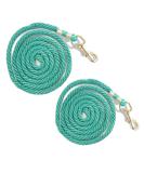 Stylish Lead Rope for Horses | Durable Tie Rope for Ponies Donkeys & Goats - 2x Turquoise Designs - Buy Online on GoSupps.com
