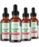 Organic Hemp Seed Oil - Peppermint Flavor 30 000 mg High Potency | Natural Pain Relief Sleep Aid & Relaxation | Non-GMO Vegan | 4 Oz - 4-Pack - Buy Online on GoSupps.com