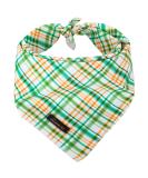 Shop Aring Green Plaid Dog Bandana - Cotton Triangle Bib for Small & Large Dogs & Cats | Stylish & Convenient Neckwear - Buy Online on GoSupps.com