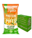 BETTER THAN GOOD Keto Protein Puffs | 16g Protein, 2 Servings Fruits & Veggies | Paleo, Low Sugar, Low Calorie, Gluten Free, Diabetic Friendly | Jalapeno Cheddar Flavor - 6 Pack, 0.88 oz - Buy Online on GoSupps.com