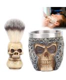 Stainless Steel Shaving Brush Bowl Set | Men's Beard Shaving Kit for Home & Salon | International Shipping - Buy Online on GoSupps.com