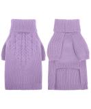 Cit toile Classic Knitted Dog Sweater | Soft & Warm Turtleneck for Small & Medium Dogs | Purple Lila-1 | Perfect for Cold Weather - Buy Online on GoSupps.com