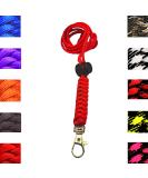 Tough Paracord Neck Lanyard for Dog Whistles & Clickers ID Keys Braided Knot (Red) - Buy Online on GoSupps.com