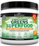 BioSchwartz Greens Superfood Powder 6.7 oz - Organic Nutrient Boost - Buy Online on GoSupps.com