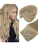 Top Selling Sunny Clip in Hair Extensions Blonde Clip in Human Hair Extensions Light Blonde Highlights Golden Blonde Hair Extensions Real Human Hair 120g 18inch 18 Inch (Pack of 1) *Clip-#16/22 Top Selling - Buy Online on GoSupps.com