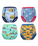 MooMoo Baby 4 Pack Training Underwear for Boys and Girls | Absorbent Toddler Potty Training Pants - Cotton Animal Print | 2T-6T Car Design | 3T Size - Buy Online on GoSupps.com