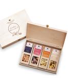Gift set "Men's evening" *** vegan *** with noble nuts |4 Premium snacks in the birch wood box |Gift for man friend father brother grandpa |Wellnut premium presents best of nuts (vegan) 4 snack in the birch wood box - Buy Online on GoSupps.com