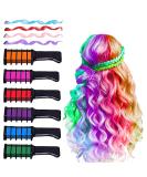 MSDADA Hair Chalk Comb - Temporary Washable Hair Color for Girls Kids with Extensions Clips - Ideal Christmas Birthday Easter Halloween Gift for Girls 6-12 - Buy Online on GoSupps.com